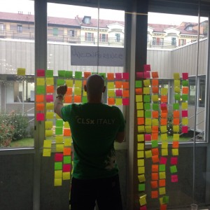 Me rearranging unconference proposals