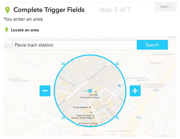 IFTTT location trigger